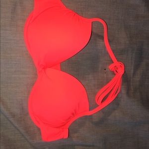 bright orange bikini top